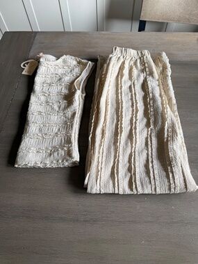 NWT GLG Cream Textured Top | Matching Set XS